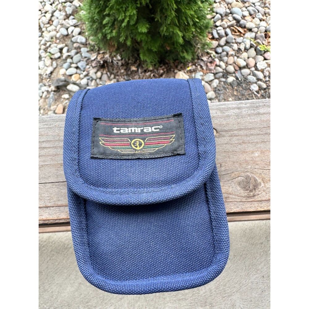 Vintage Utility Belt Pouch Lot Tamrac Blue Canvas & Embroidered Paisley Wallet